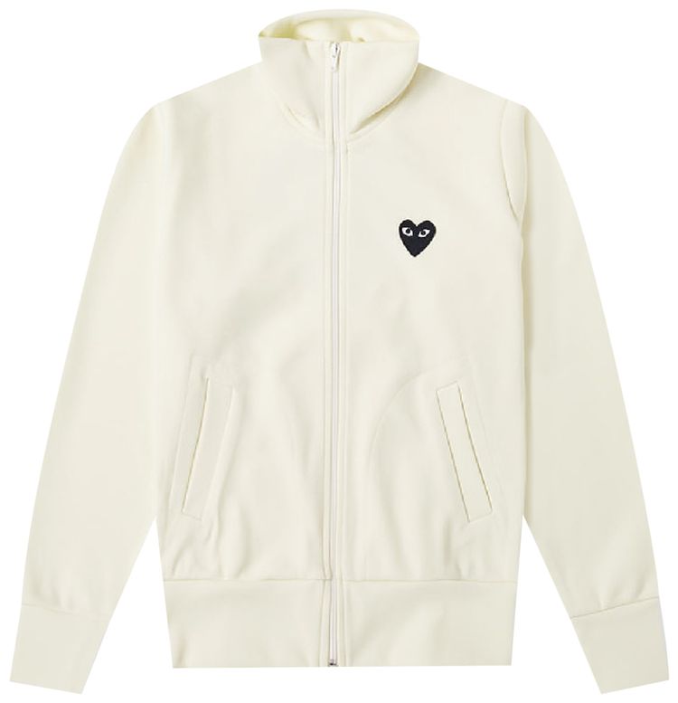 Comme des Garcons PLAY Heart Logo Track Jacket Ivory
