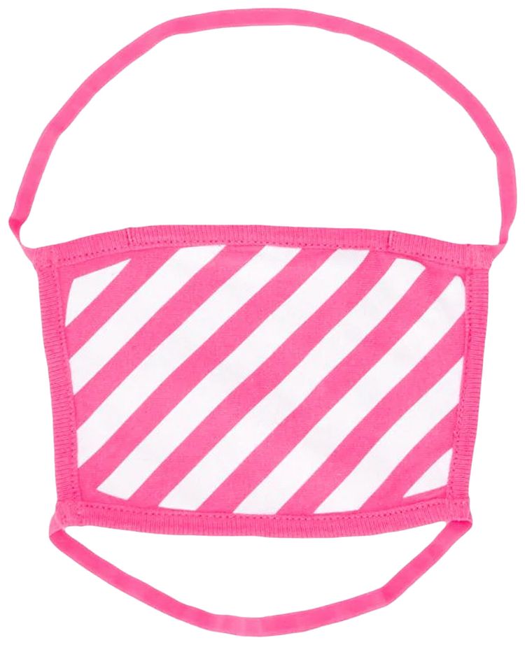 Off White Diag Face Mask Fuchsia
