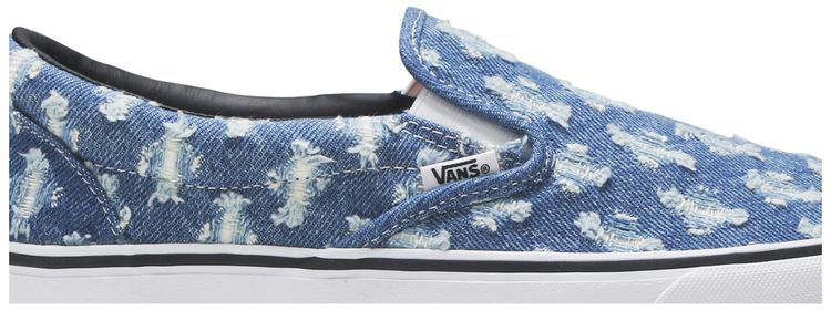 Supreme x Vans Slip On Blue Hole Punch Denim