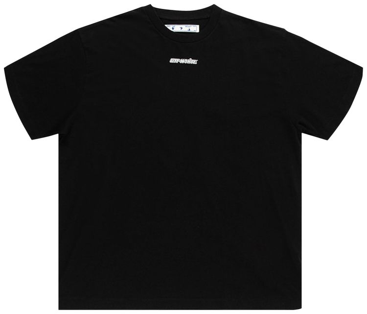 Off White Marker Short Sleeve Over Tee BlackBlue