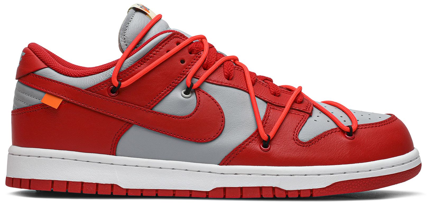 off white x dunk low university red
