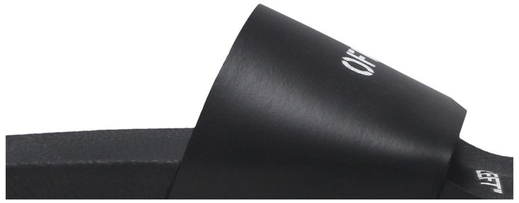 Off White Print Sliders Black