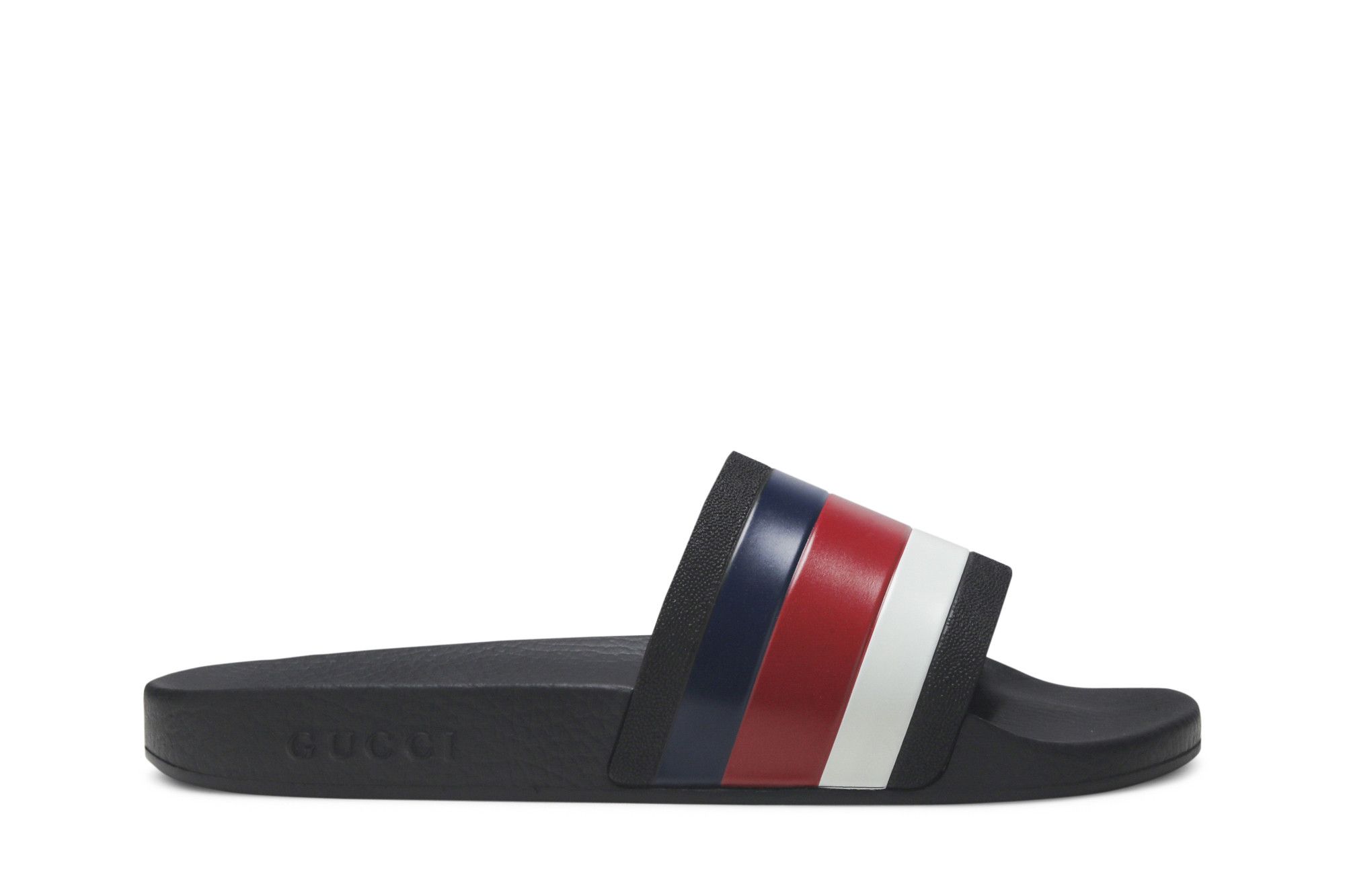 Buy Gucci Pursuit 72 Slide Blue White Stripe 308234 GIB10