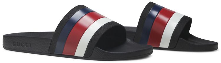 Gucci Pursuit 72 Slide Blue White Stripe