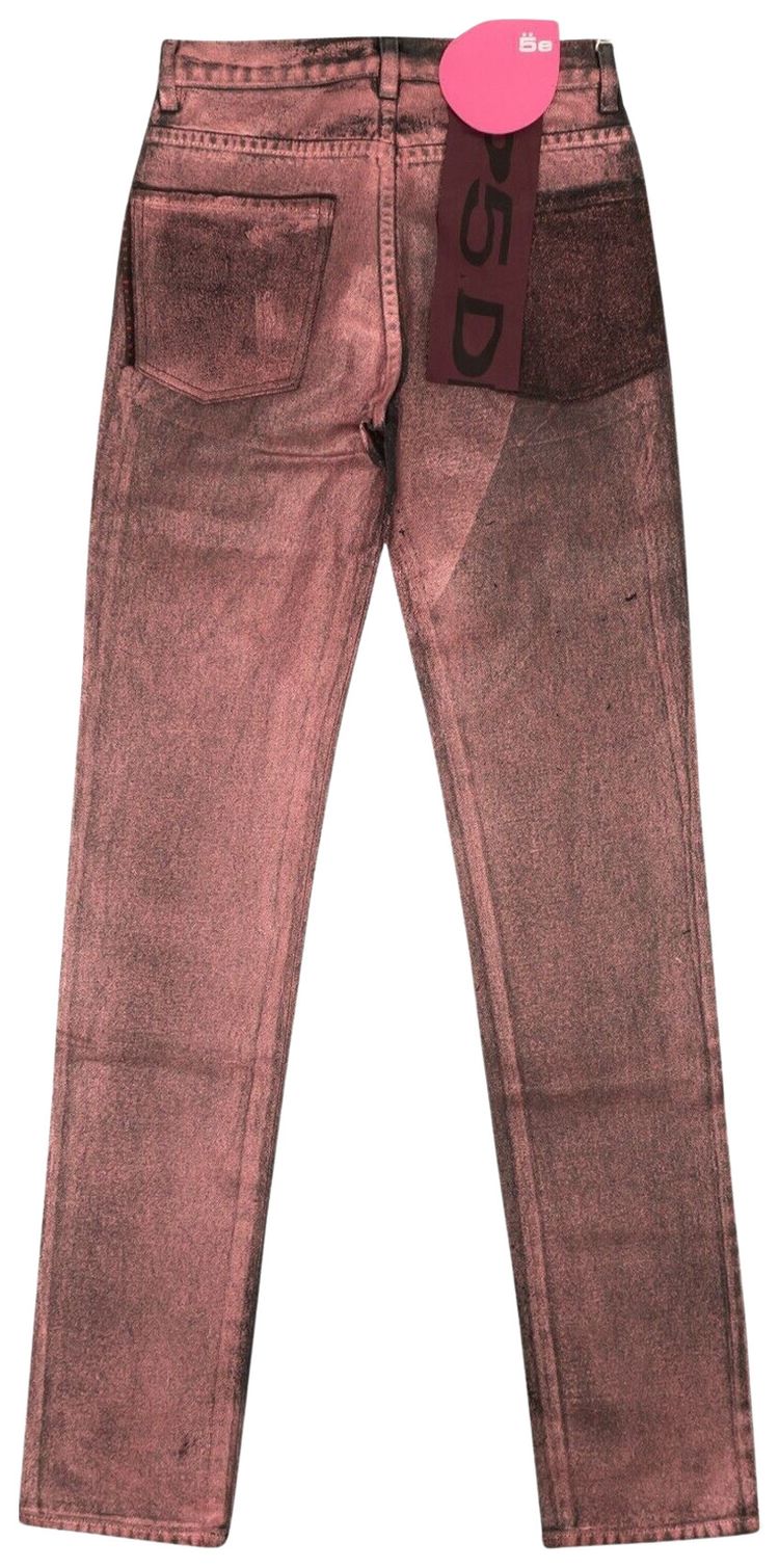Sp5der x Levis Metallic Wash Jeans PinkBlack