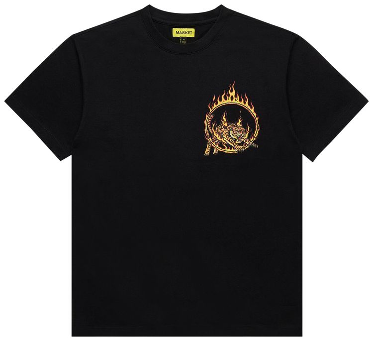 Market Man Eater T Shirt Black