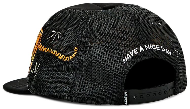 Market Man Eater Trucker Hat Black