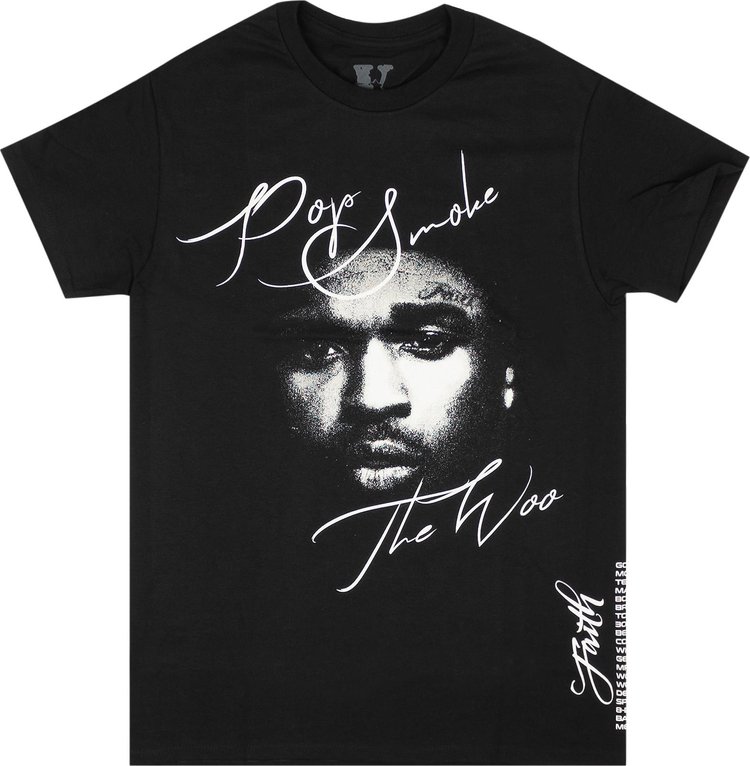 Vlone x Pop Smoke Faith T-Shirt 'Black'