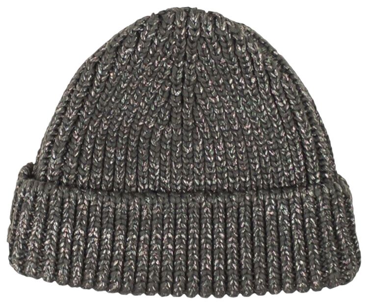 Off White Hand Lurex Sparkly Beanie Silver
