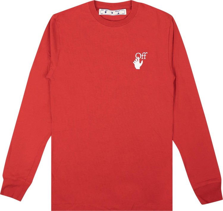 Off-White Cut Here Long-Sleeve T-Shirt 'Red'