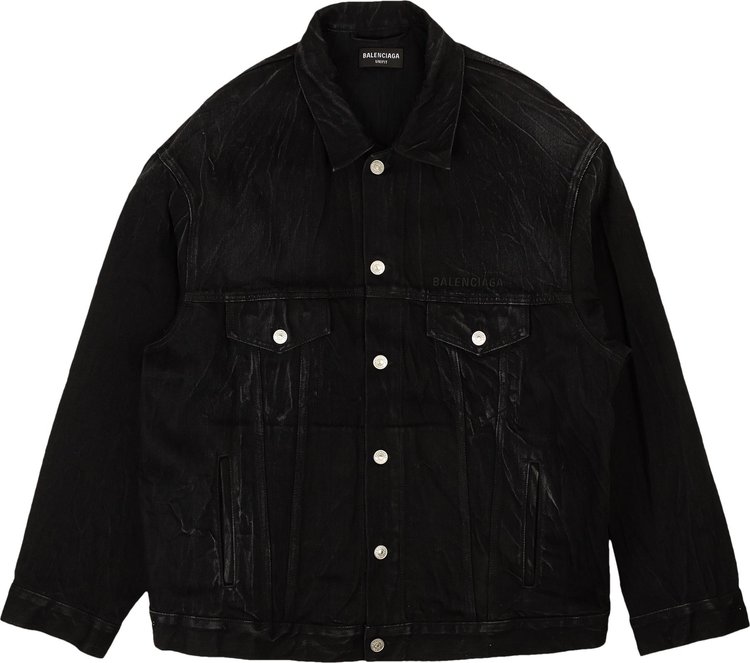 Buy Balenciaga Paris Oversized Denim Jacket 'Black' - 690198 TBP47 9034 ...