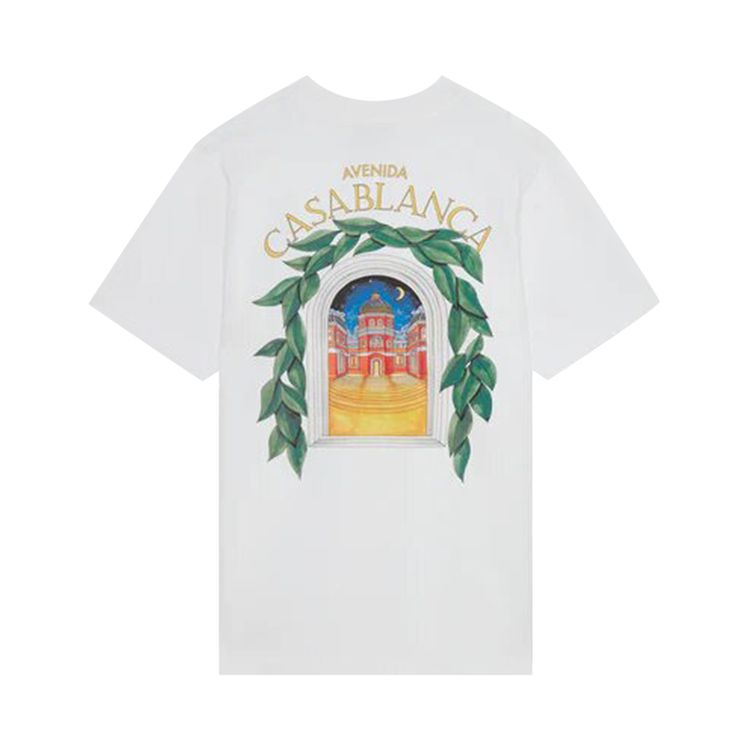 Casablanca Avenida Printed T Shirt White