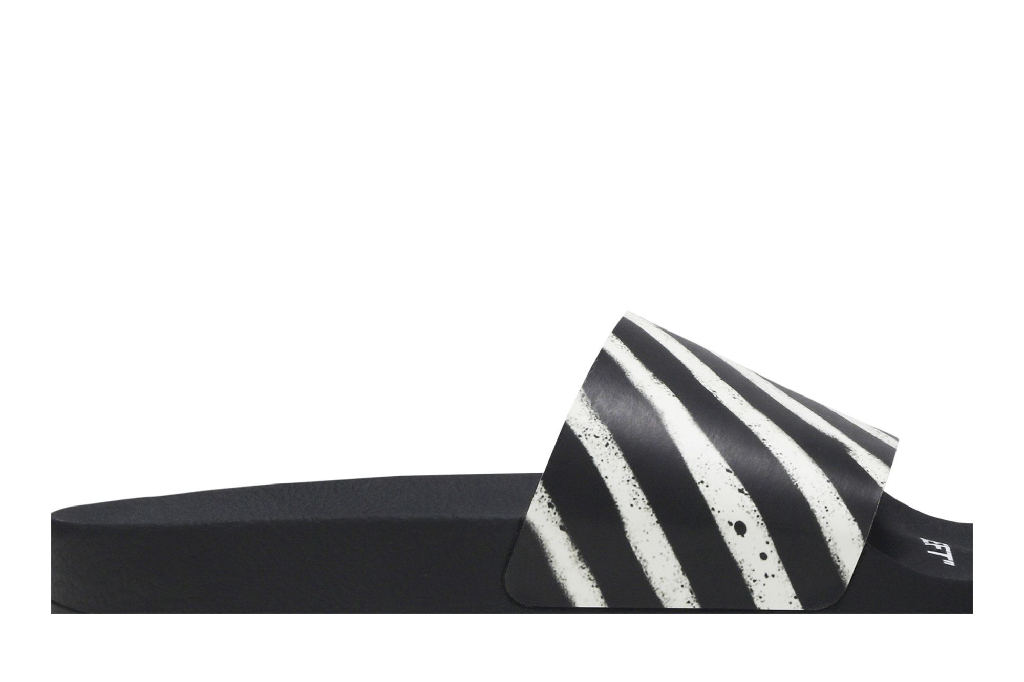 Buy Off White Spray Stripes Slider Black White OMIA087R19C22037 1001 GOAT