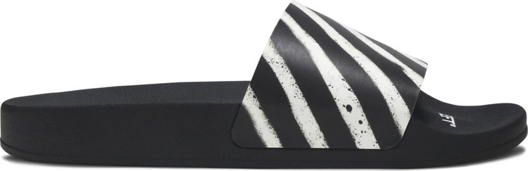 Off-White Spray Stripes Slider 'Black White'