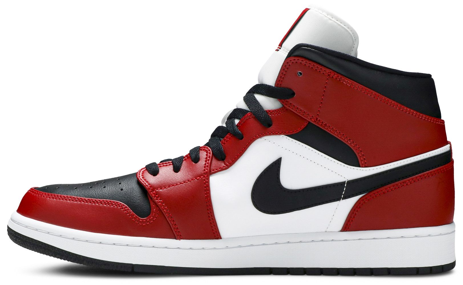 mens jordan 1 mid chicago black toe