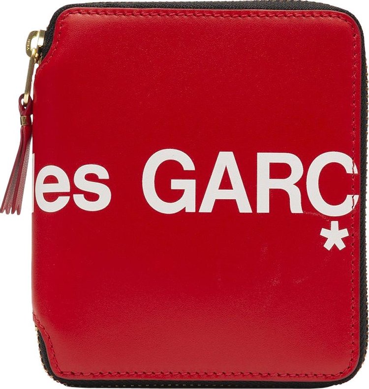 Comme des Garcons Huge Logo Wallet Red