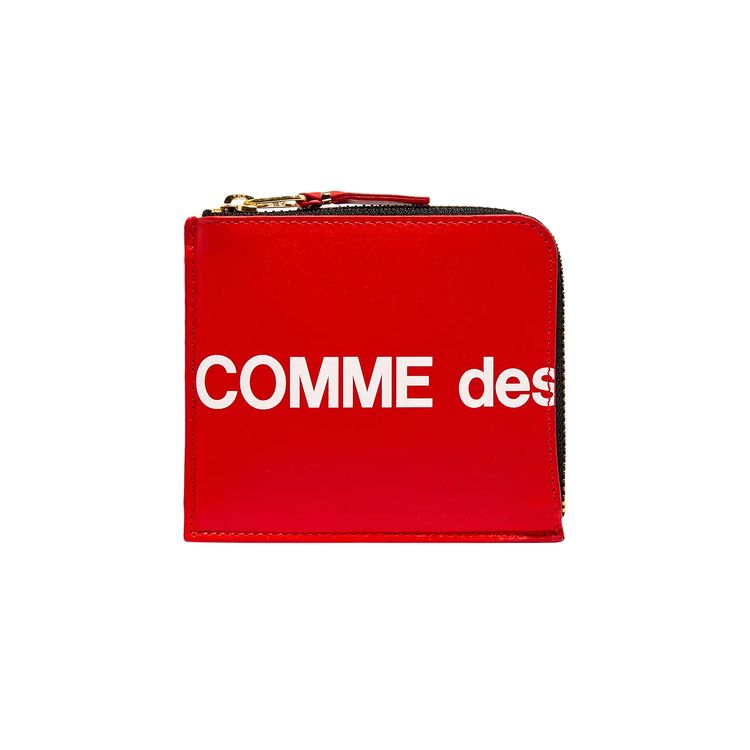 Comme des Garcons Huge Logo Wallet Red