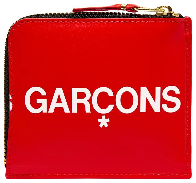 Comme des Garcons Huge Logo Wallet Red