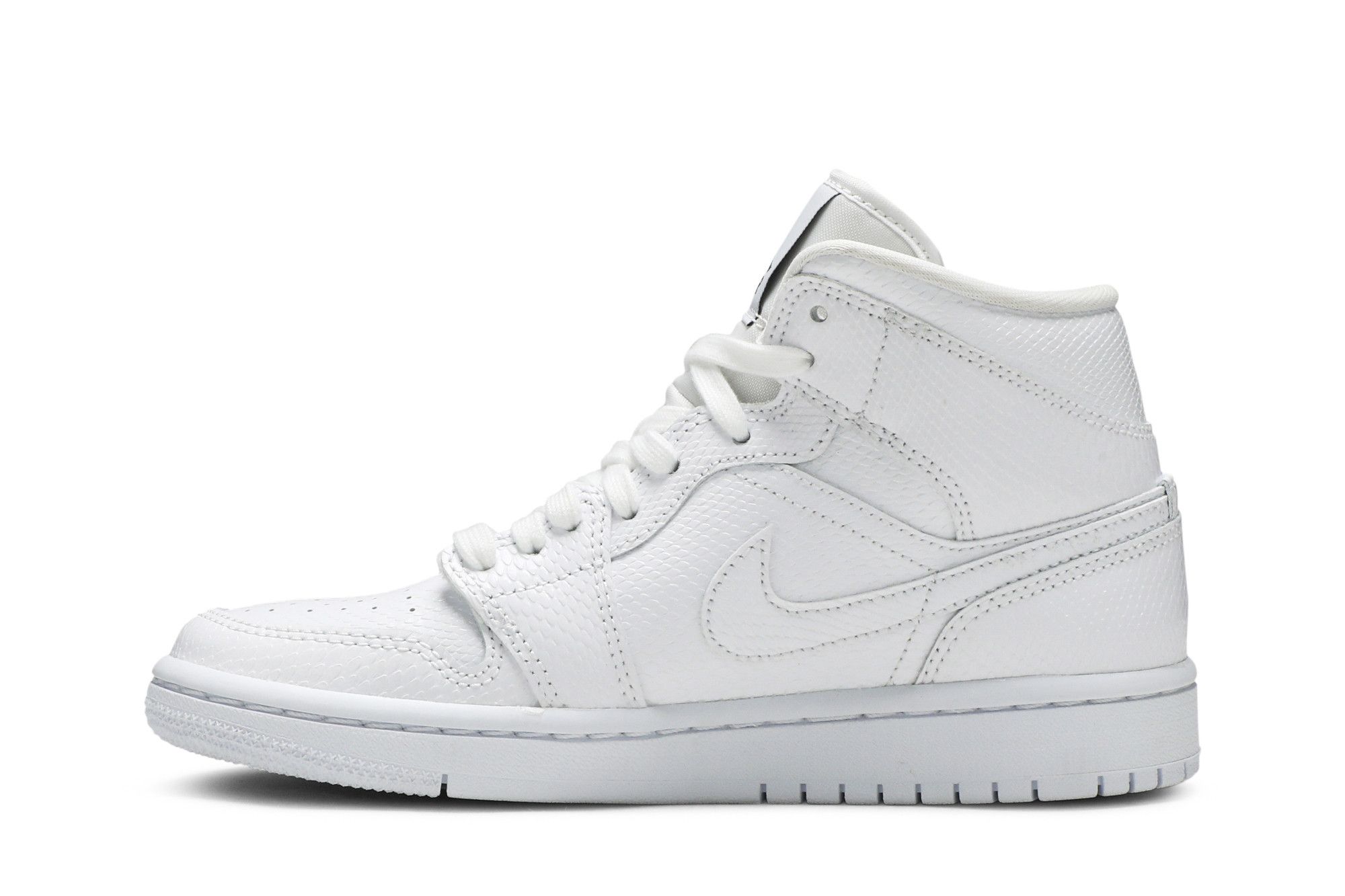 Buy Wmns Air Jordan 1 Mid White Snakeskin BQ6472 110 GOAT