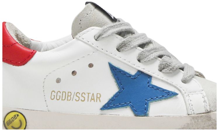 Golden Goose Superstar Infant White Blue Red
