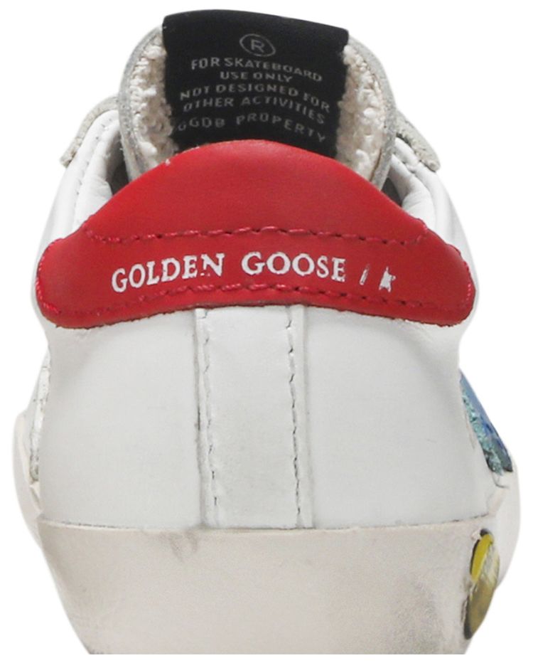 Golden Goose Superstar Infant White Blue Red