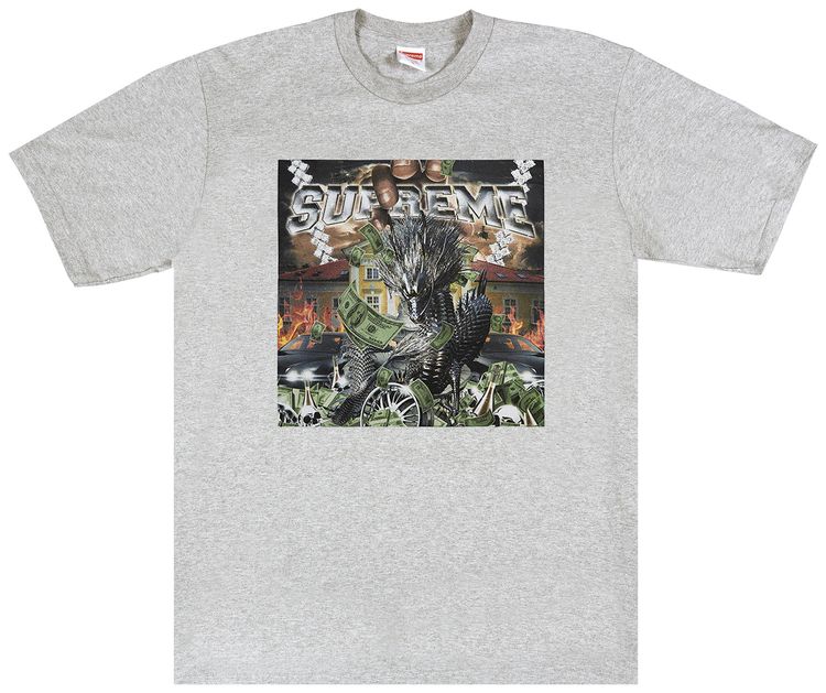 Supreme Dragon Tee Heather Grey