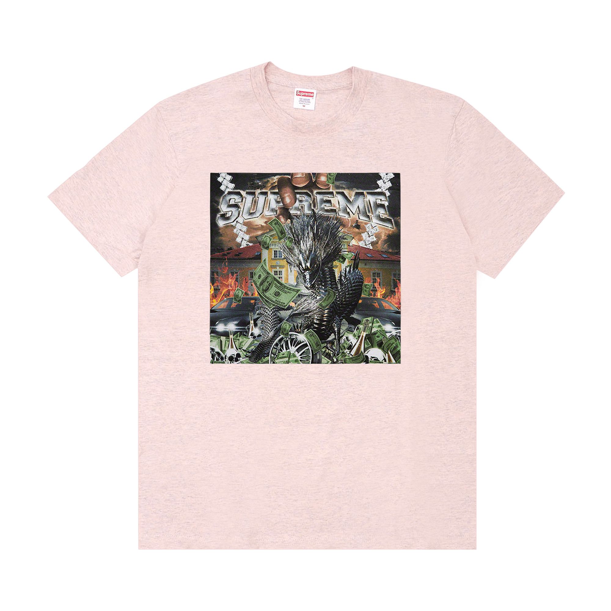 Size xl Supreme Dragon Tee Heather Pink