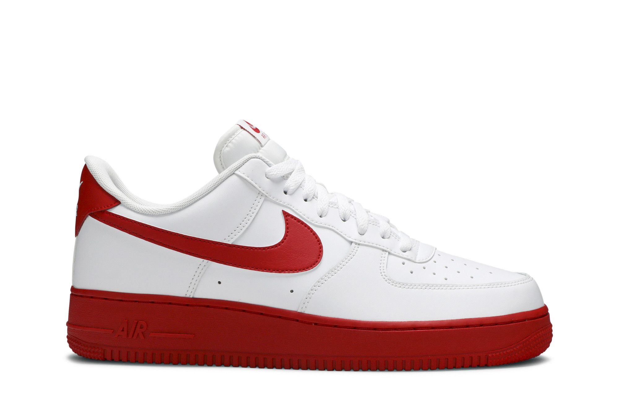 White air force best sale 1 with red bottoms