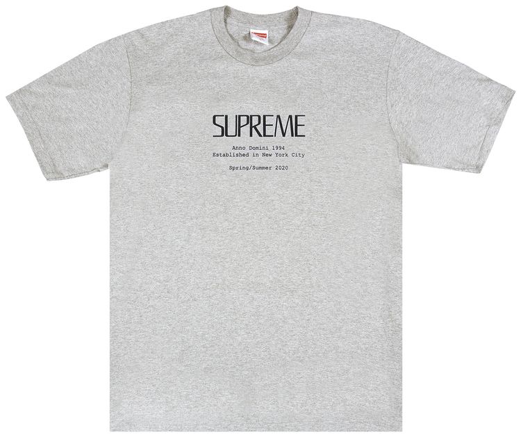 Supreme Anno Domini Tee Heather Grey