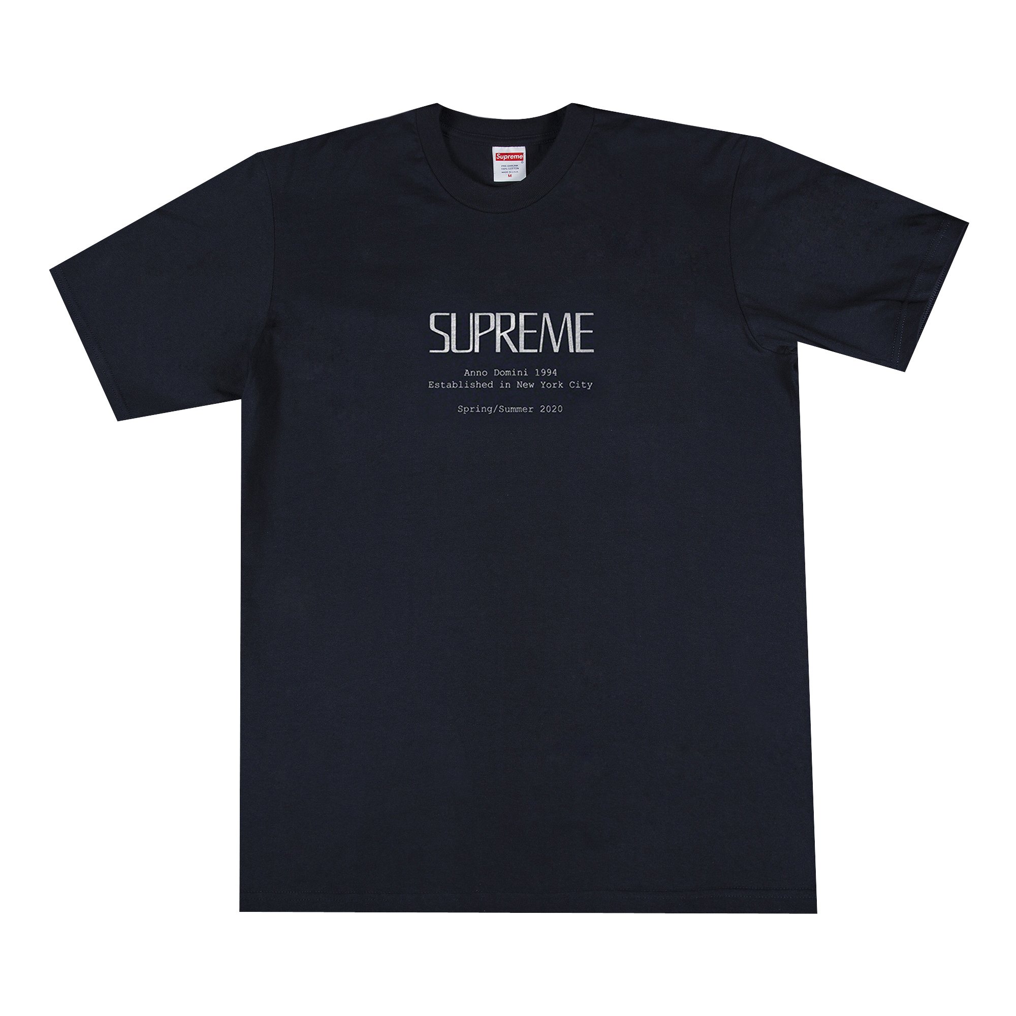 Buy Supreme Anno Domini Tee 'Navy' - SS20T72 NAVY | GOAT