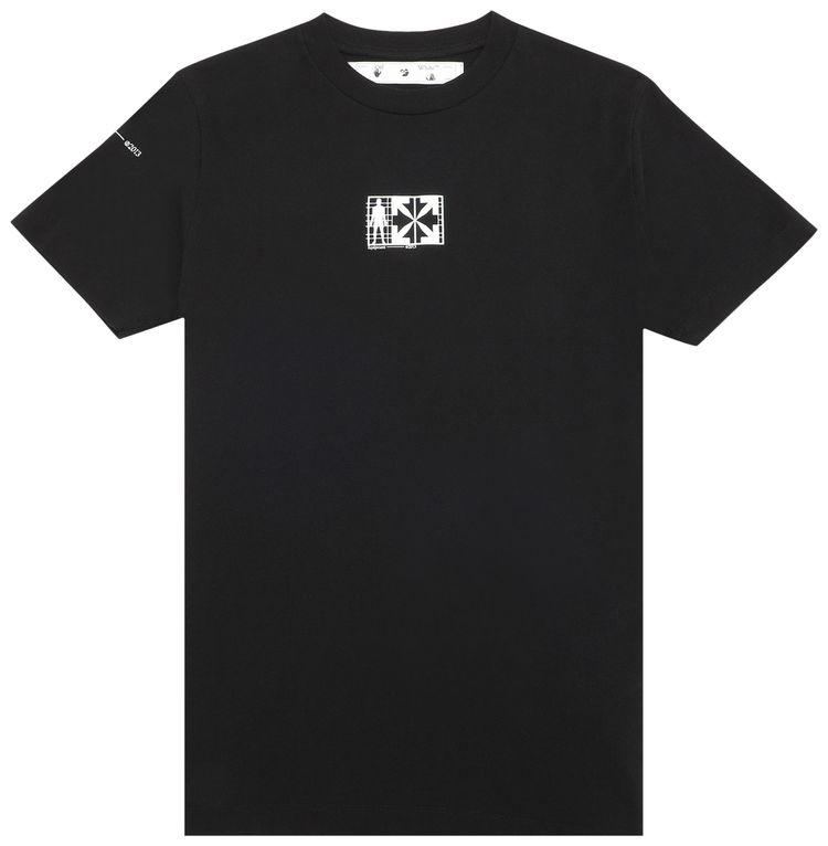 Off White Equipment Short Sleeve Slim Tee BlackWhite