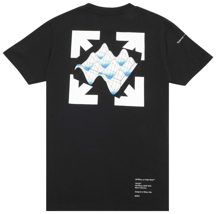 Off White Equipment Short Sleeve Slim Tee BlackWhite