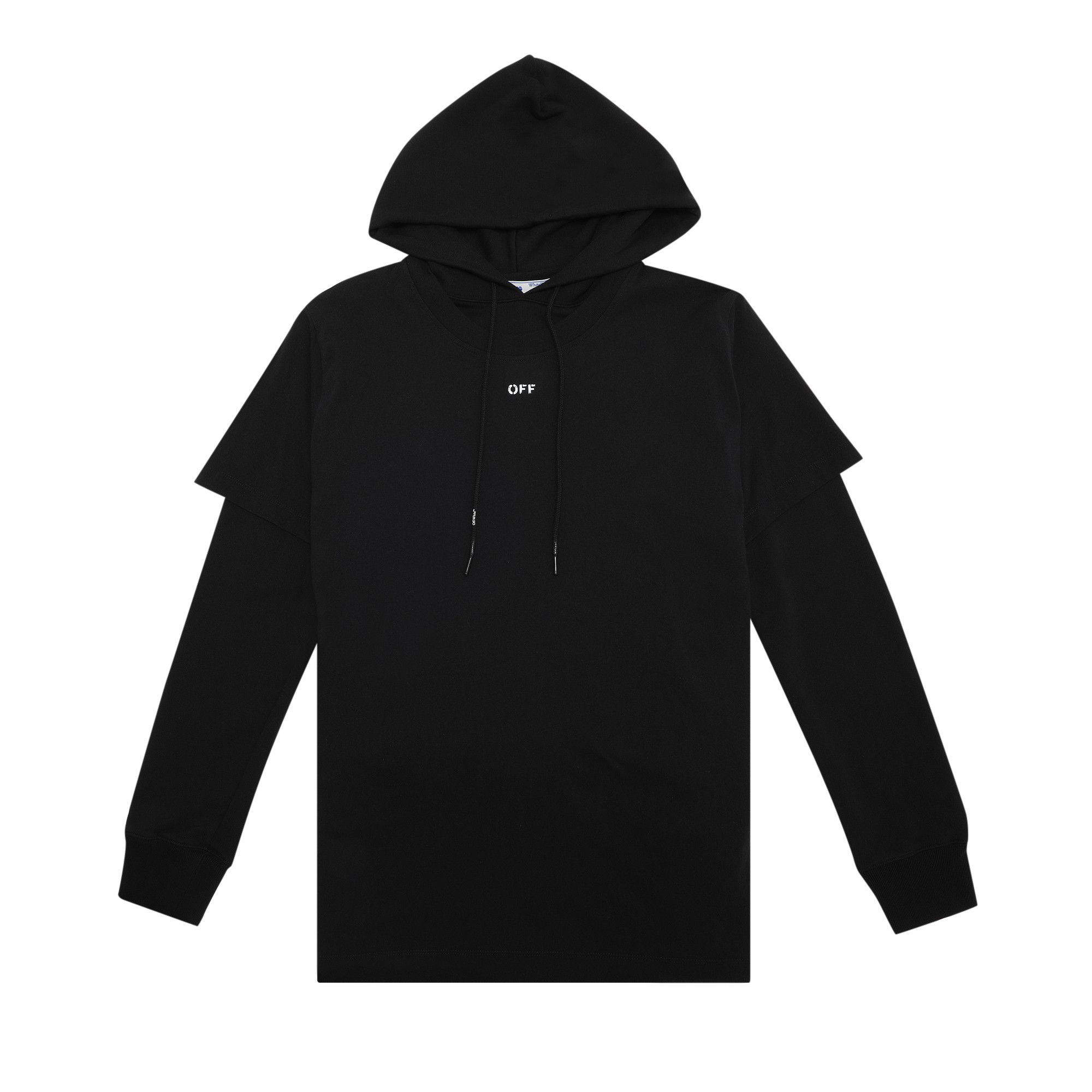 Off white double tee hoodie clearance