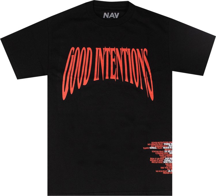 Vlone x Nav Good Intentions T-Shirt 'Black'