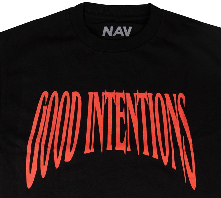 Vlone x Nav Good Intentions T Shirt Black