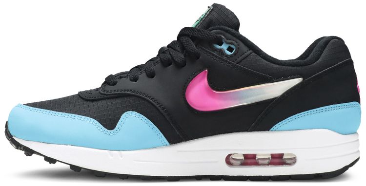 Nike Air Max 1 Jewel Swoosh   Black Blue Furry