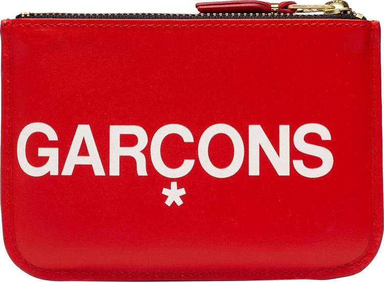 Comme des Garcons Huge Logo Wallet Red