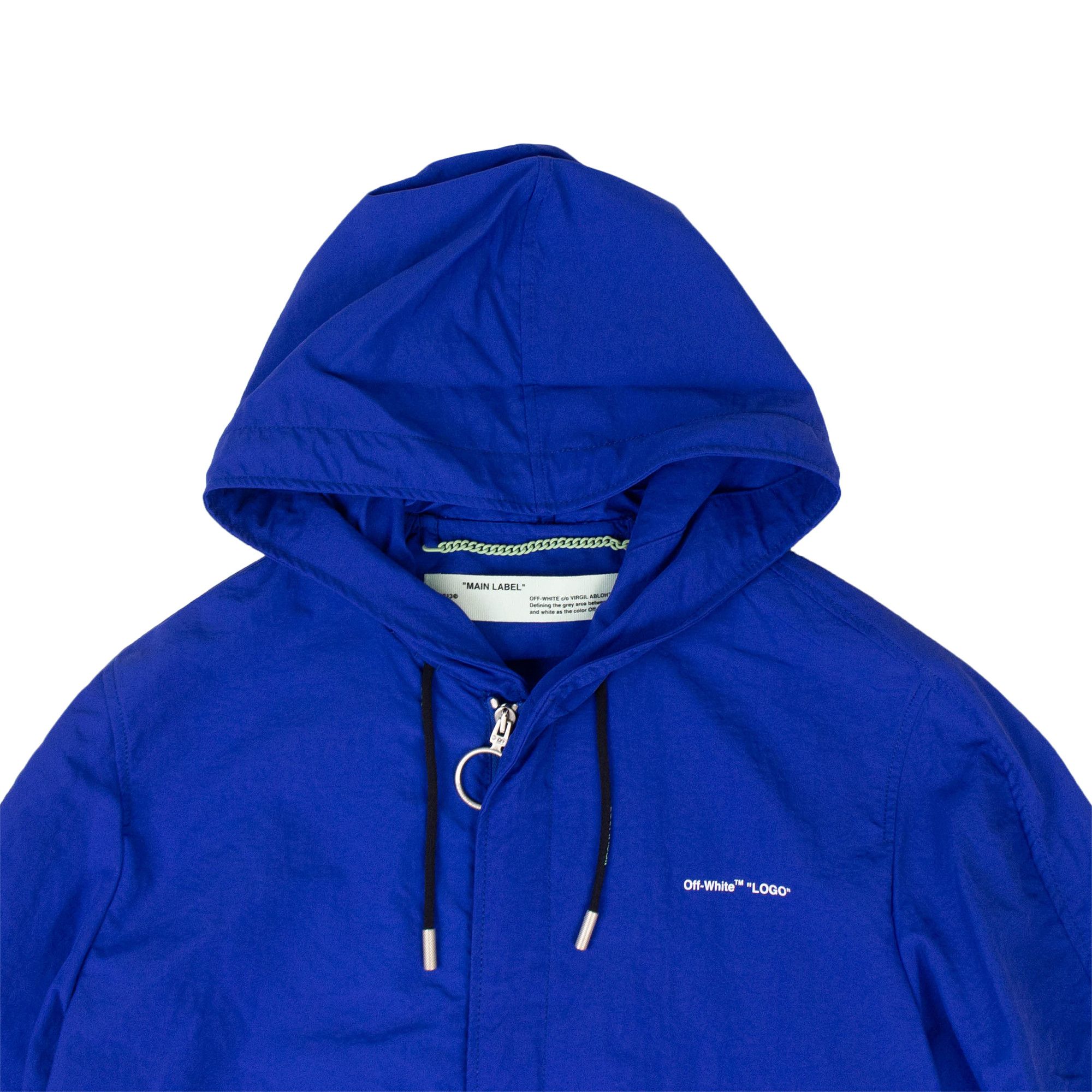 Buy Off-White Diag Raincoat 'Blue' - OMEA171S19C010113001 | GOAT