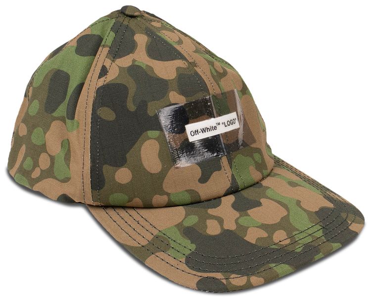 Off White Camouflage Logo Baseball Cap Multicolor