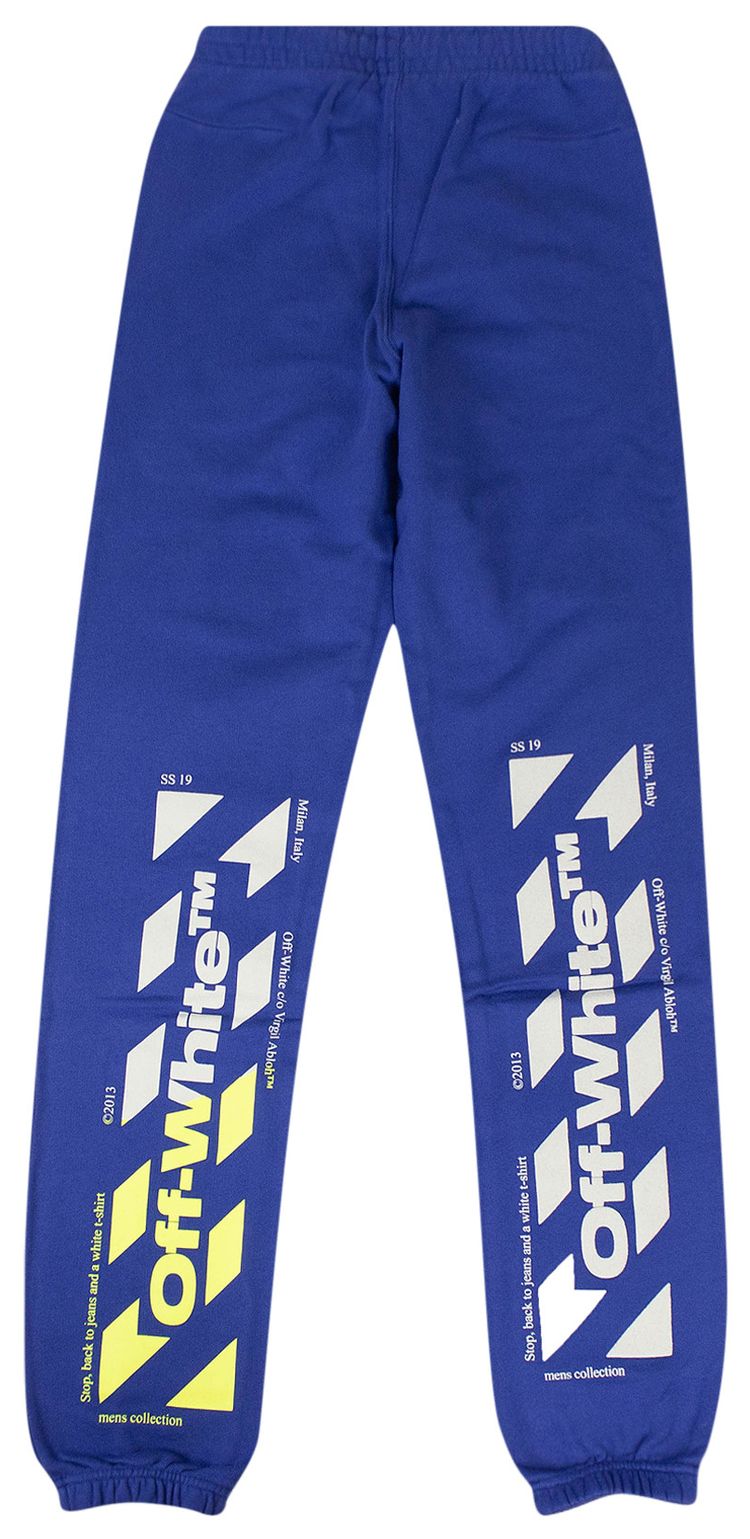 Off White Logo Sweatpants Blue