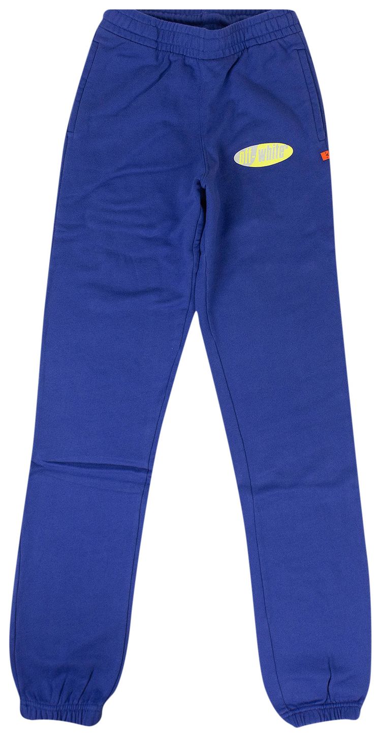 Off White Logo Sweatpants Blue