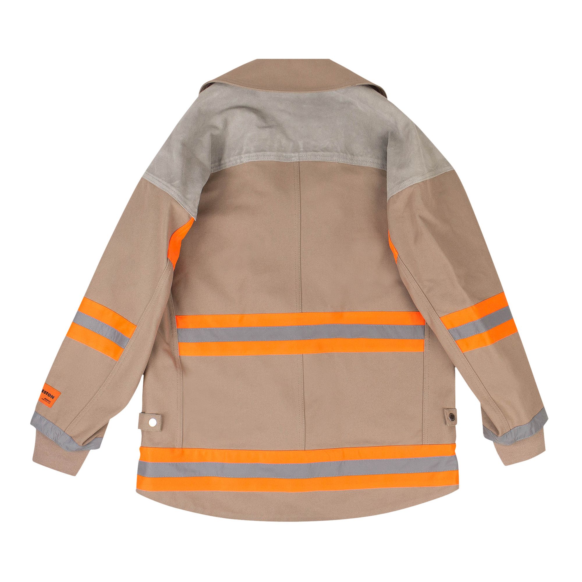 Buy Heron Preston Canvas Fireman Jacket 'Beige/Silver