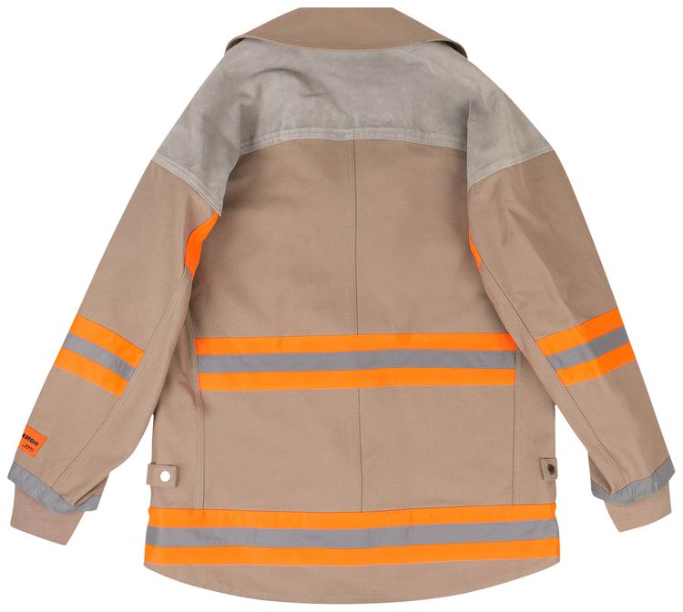 Heron Preston Canvas Fireman Jacket BeigeSilver
