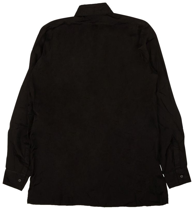 1017 ALYX 9SM Crosshatch Logo Long Sleeve Button Down Shirt Black