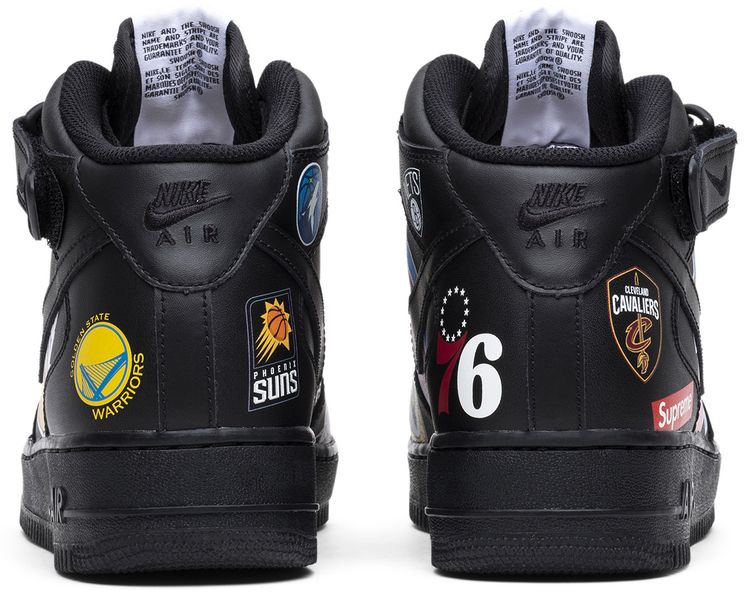 Supreme x NBA x Nike Air Force 1 Mid 07 Black
