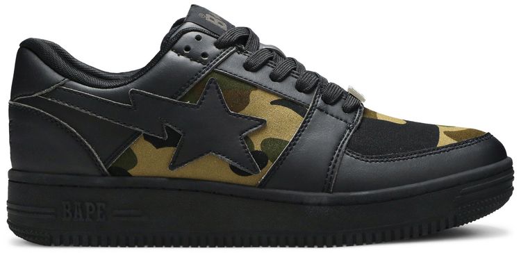 Bapesta Low M1 1st Camo   Black