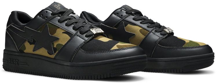 Bapesta Low M1 1st Camo   Black