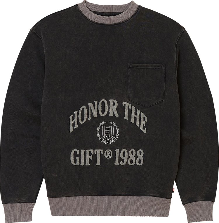 Honor The Gift 1988 Logo Crew Neck 'Faded Black'