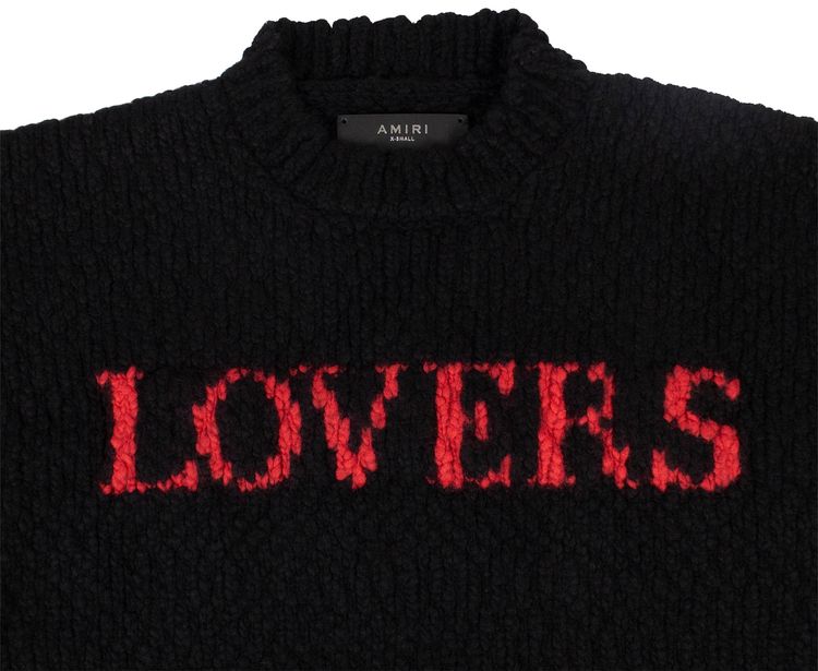 Amiri Lovers Oversized Sweater Black