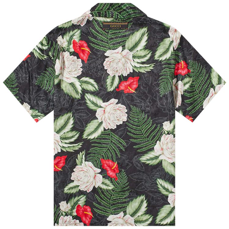 Gucci Hawaiian Print Bowling Shirt BlackGreen